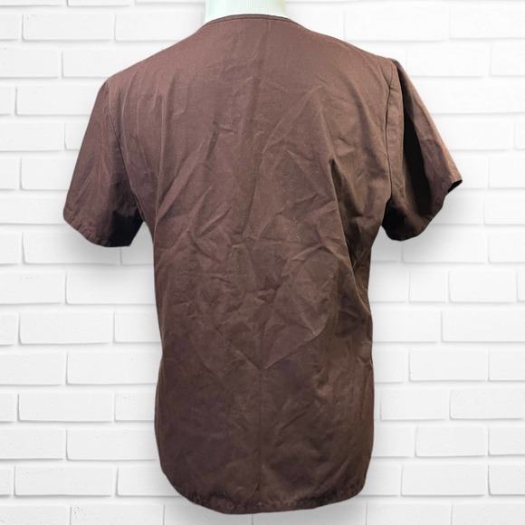 SB Scrub Top Faux Wrap V-neck Size Small - Picture 2 of 5